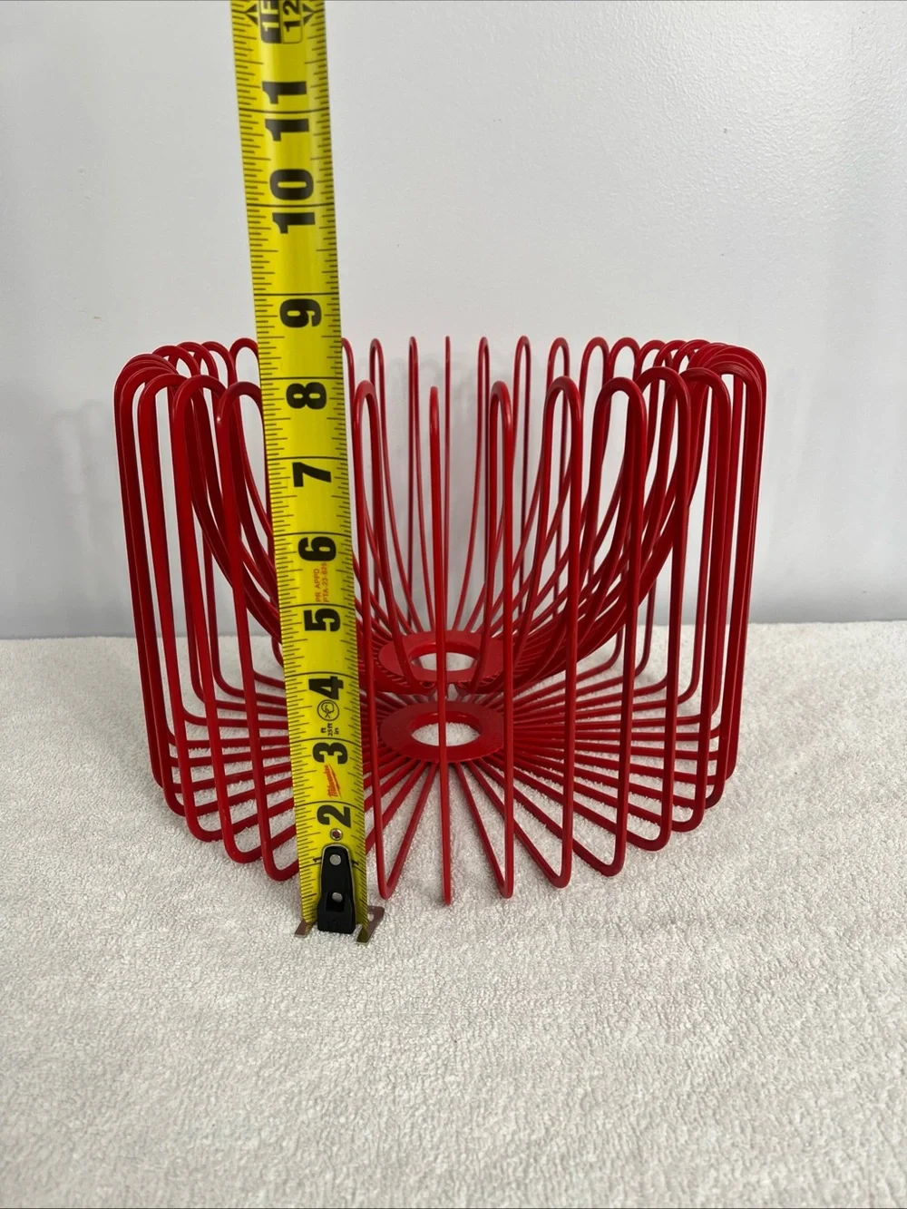 Vintage Ikea Trådig Fruit Basket – Ehlen Johansson Red Wire Bowl  1990s Rare
